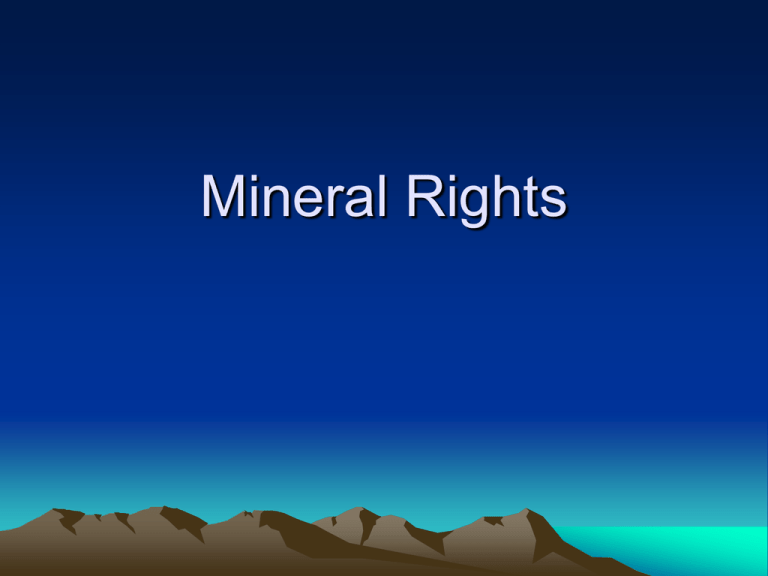 mineral rights